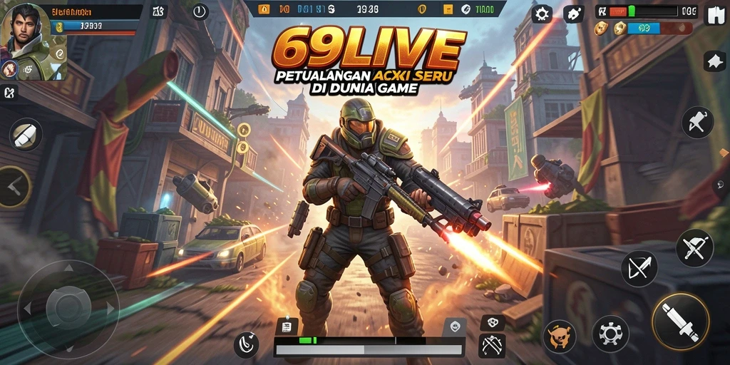 Tampilan menarik gameplay aksi 69LIVE dengan pertarungan yang dinamis.