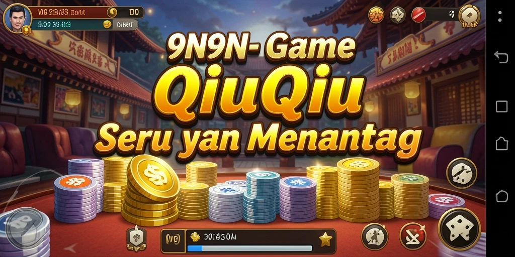 Screenshot dari gameplay 9N9N menampilkan pertarungan seru di meja QiuQiu.