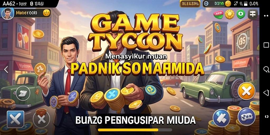 Screenshot gameplay AA62 yang menunjukkan aksi Tycoon seru.