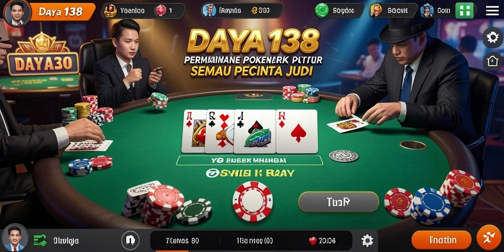 Tampilan gameplay DAYA138 dengan aksi Poker yang mendebarkan.