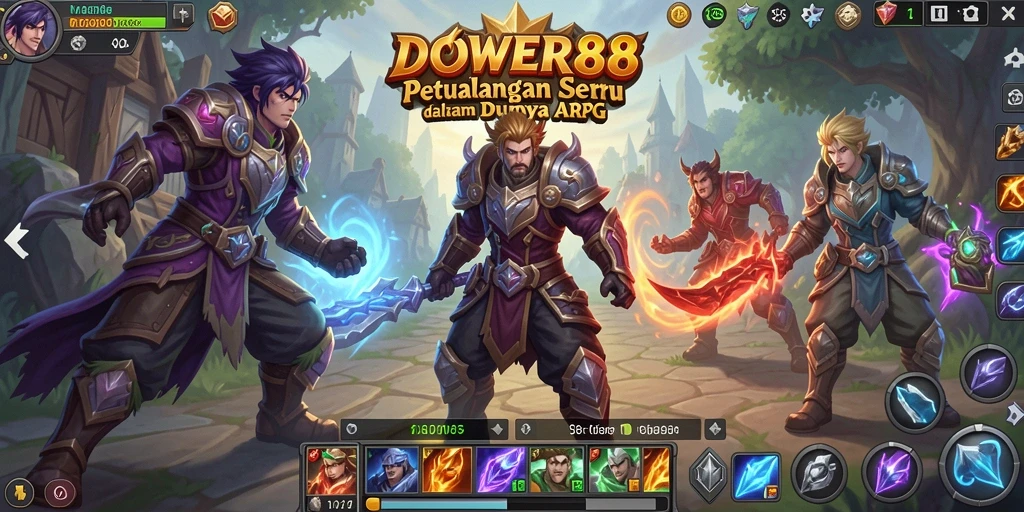 Tampilan gameplay seru DOWER88 dengan aksi bertempur yang dinamis.