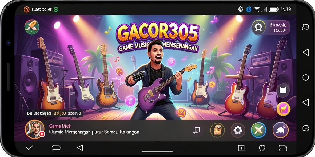 Screenshot gameplay GACOR305 menampilkan pengalaman bermain musik yang seru.