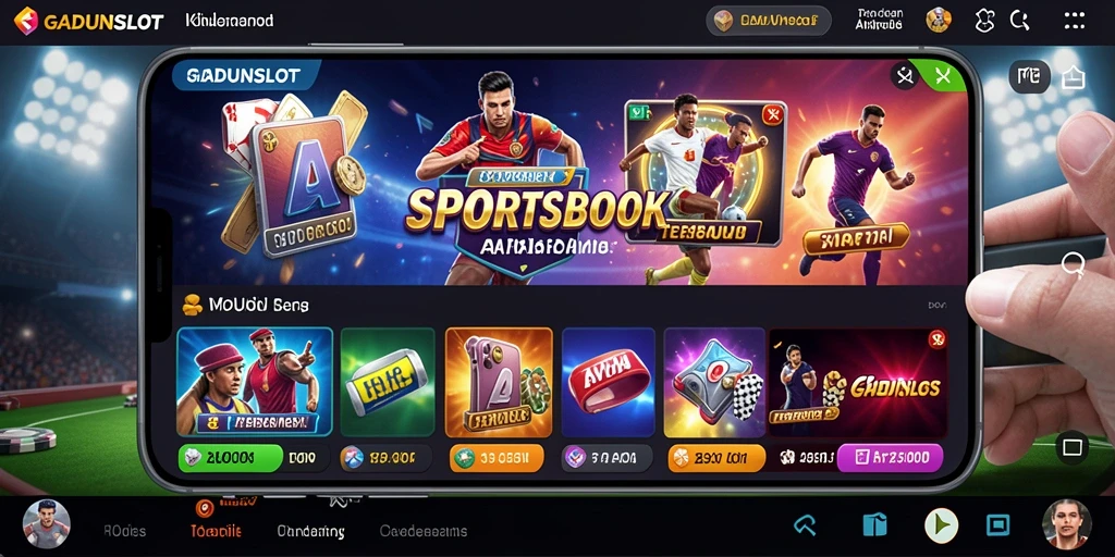 Screenshot gameplay GADUNSLOT menampilkan tampilan taruhan olahraga yang menarik.