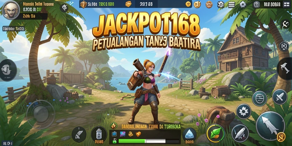 Tampilan gameplay JACKPOT168 dalam dunia terbuka yang menakjubkan.