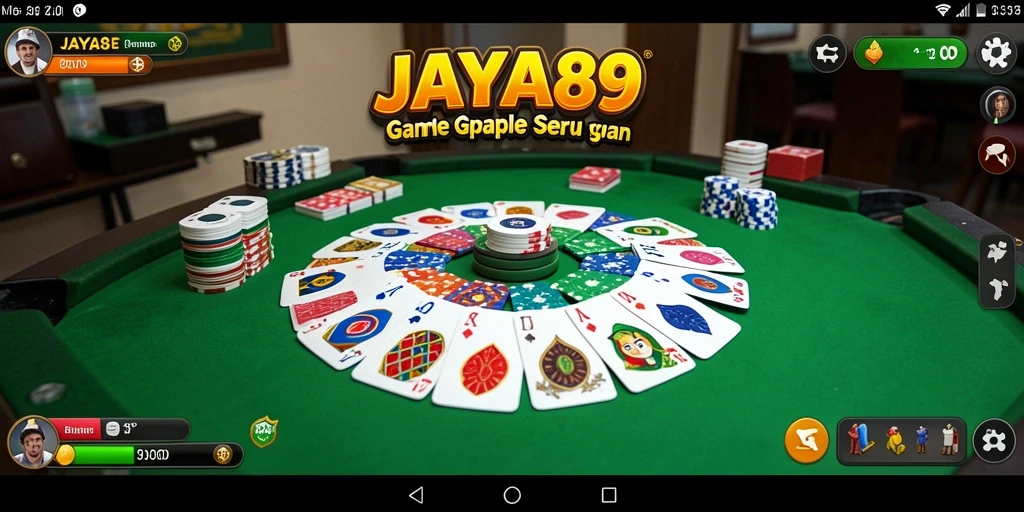 Tampilan gameplay seru JAYA89 dengan berbagai fitur Gaple.