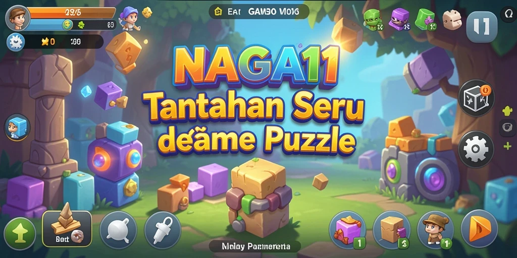 Tangkapan layar utama NAGA11 menampilkan gameplay menarik penuh teka-teki.
