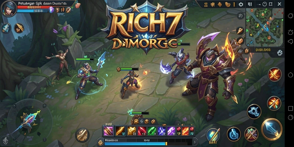 Tangkapan layar RICH7 menampilkan aksi pertempuran yang seru dan grafis menawan.