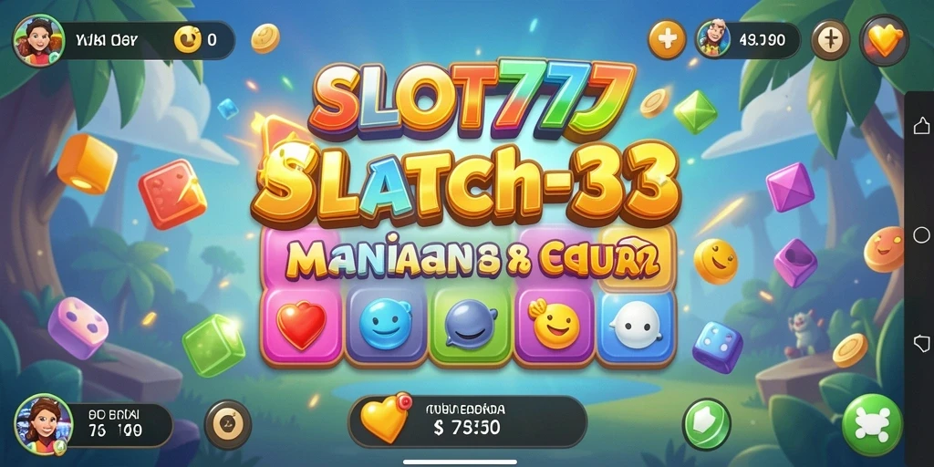 Screenshot menunjukkan gameplay seru dari SLOT777 dengan tantangan Match-3.