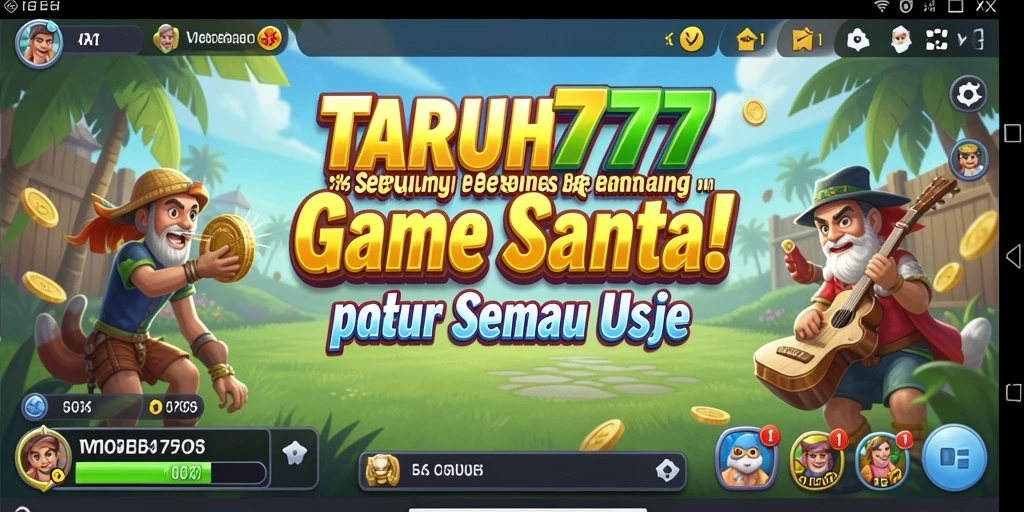 Tampilan screenshot dari gameplay TARUH777 yang ceria dan penuh warna.
