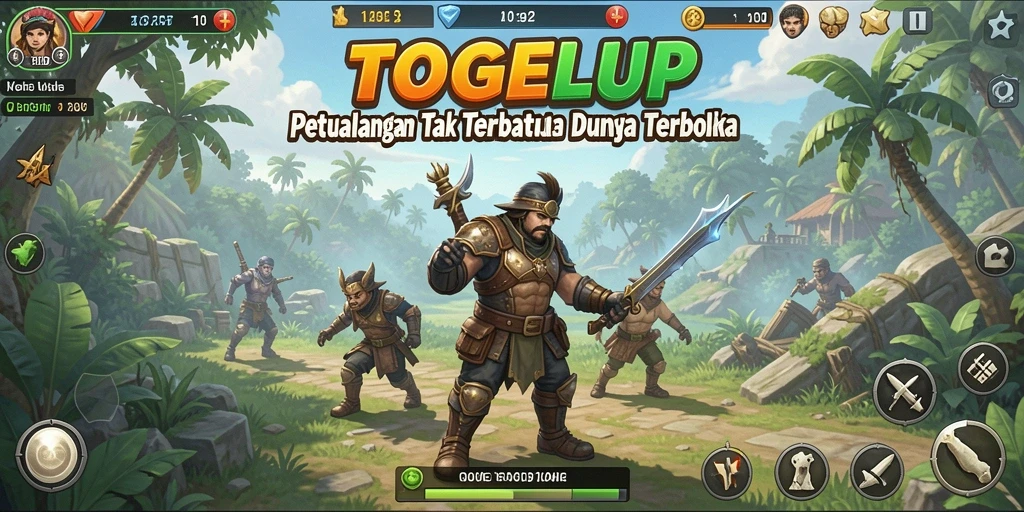 Screenshot TOGELUP menampilkan aksi menjelajah dalam dunia terbuka yang luas.