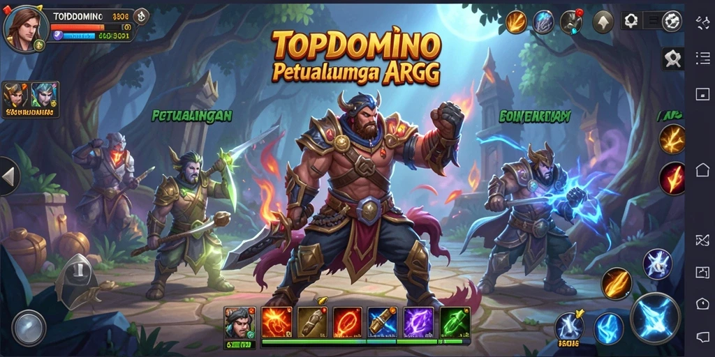 Screenshot permainan ARPG TOPDOMINO menampilkan aksi seru dan grafis menawan.